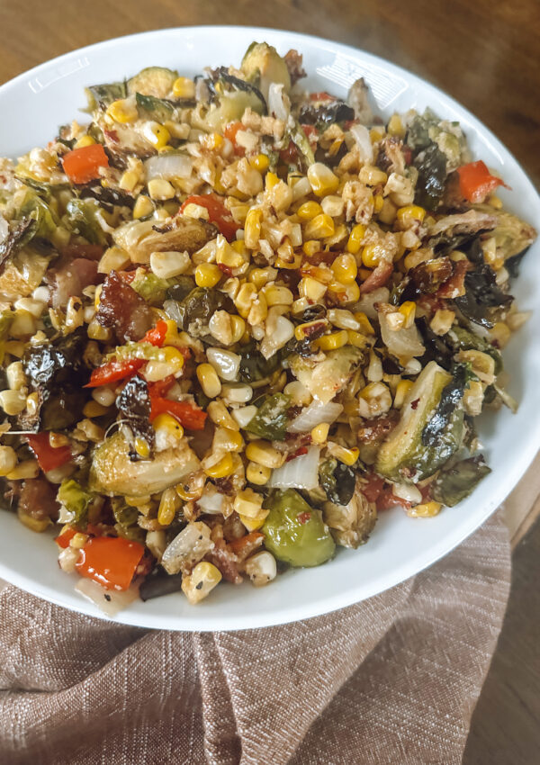 Brussel Sprouts and Fresh Corn Summer Salad