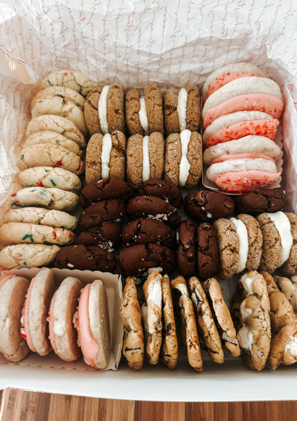 christmas cookie box with six varieties